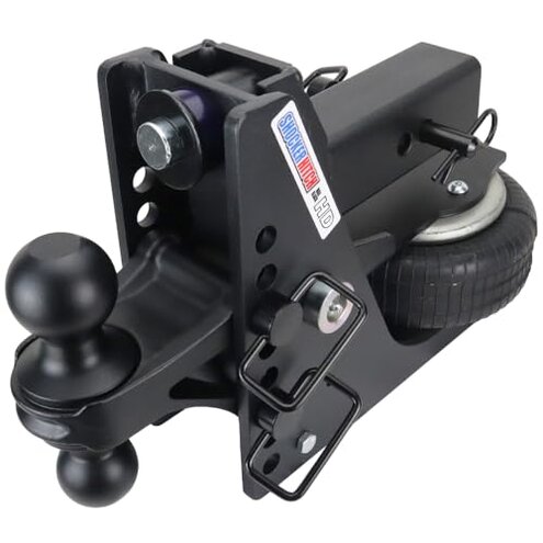 Shocker HD Max Black Air Hitch with Combo Ball, Fits 2-1/2" Hitch Black Combo 2" & 2-5/16" Balls