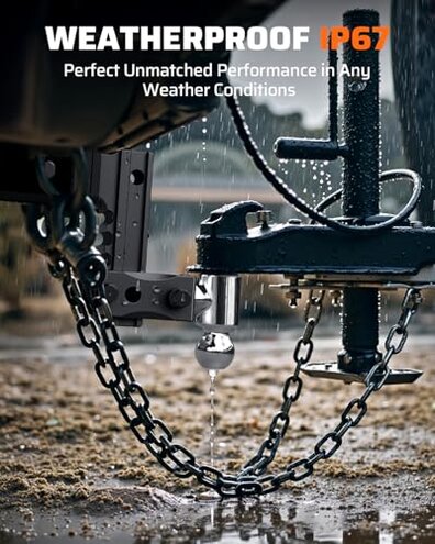 Ehaho Adjustable Trailer Hitch, Drop Hitch 2 Inch Receiver with 6 Inch Drop/Rise for Truck 12,500 LBS GTW, Waterproof Double Anti-Theft Locking Hitch Pins