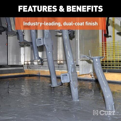 CURT 13493 Class 3 Trailer Hitch, 2-Inch Receiver, Fits Select Ford Bronco