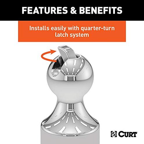 CURT 60639 Puck System Gooseneck Hitch Kit, Fits Select Chevy, Ford, GMC, Nissan Trucks, 38,000 lbs. GTW, 2-5/16-Inch Ball, Pucks Required