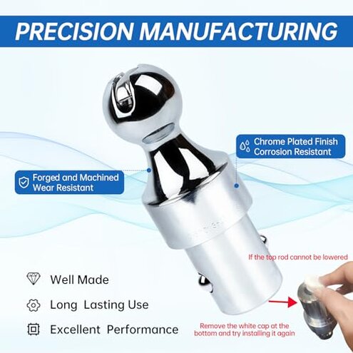 60692, Upgraded 38k 2-5/16 in Hitch Ball Puck System Gooseneck Hitch Kit with Case for Ford F250/F350/F450, Chevrolet Silverado 2500/3500 HD, GMC Sierra 2500/3500 HD Nissan Titan XD