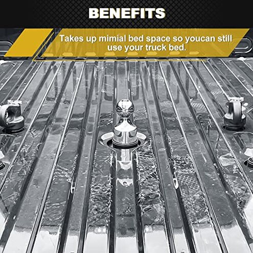 60692, Puck System Gooseneck Hitch Ball Kit, Compatible with 2013-2025 Ford F250 F350 F450, 2016-2025 Chevrolet Silverado, GMC Sierra & Nissan Titan XD, 30000 lbs GTW/ 7500 lbs VTW, 2-5/16 Inch Ball