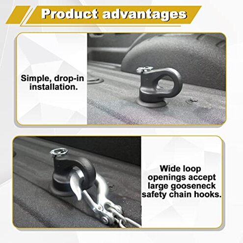 60692, Puck System Gooseneck Hitch Ball Kit, Compatible with 2013-2025 Ford F250 F350 F450, 2016-2025 Chevrolet Silverado, GMC Sierra & Nissan Titan XD, 30000 lbs GTW/ 7500 lbs VTW, 2-5/16 Inch Ball