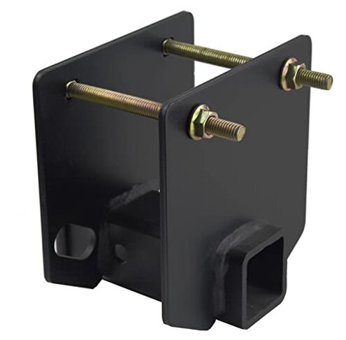 TOPTOW 63803 RV Bumper Hitch Receiver 2 inch Adapter Openning 3500 LBS Capacity Fits for 4 inch X 4 inch Square RV Rear Bumpers