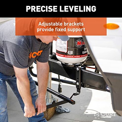 CURT 17601 TruTrack 2P Round Bar Weight Distribution Hitch with 2X Sway Control, Up to 10K, 2-in Shank, 2-5/16-Inch Ball