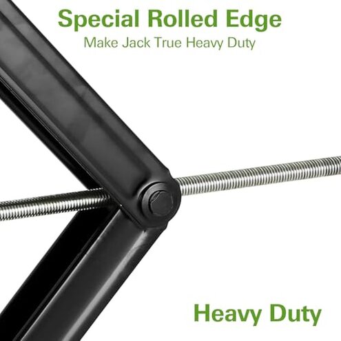 Kohree 7500lbs RV Stabilizer Leveling Scissor Jacks 24" for Travel Trailer Camper, Set of 2, Heavy Duty RV Stabilizer Jacks Kit with Crank Handle and Drill Bit, Black