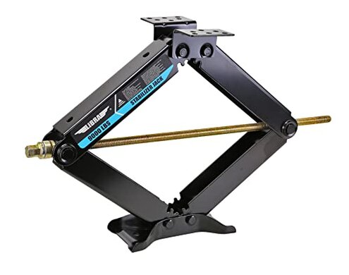 LIBRA Set of 4 9K lb Heavy Duty 24" RV Trailer Camper Stabilizer Leveling Scissor Jacks w/Dual Power Drill Sockets & Complete Set of Mounting Hardware -Model# 26098