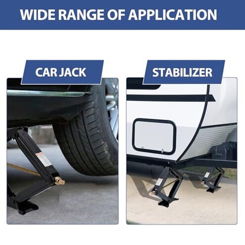 GarveeTech Camper Trailer Stabilizer Leveling Scissor Jacks Set of 2,Car Scissor Lift Jack 4 in-30 in Height Adjustable, 7500 LBS Heavy Duty RV Scissor Jack with Crank Handle for Travel Trailer Camper
