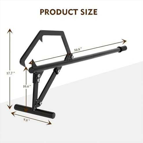 GarveeLife 51 in Timberjack, Adjustable Log Lifter, Heavy Duty Steel Log Roller Cant Hook Tool with 11 in Non-Slip Grip Handle, Logging Tool for Rolling and Raising Up The Logs, Red