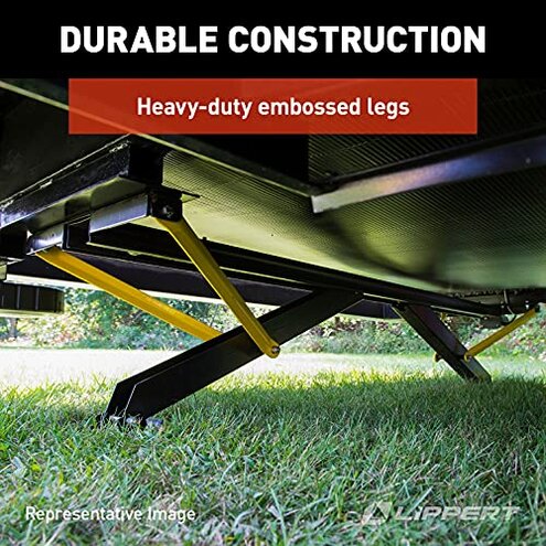 Lippert PSX1 High-Speed RV Power Stabilizer Jack System, Black Waterproof Switch Kit, Automatic Adjustment, Heavy-Gauge Powder-Coated Steel Frame, Up to 30" Extension - 298707