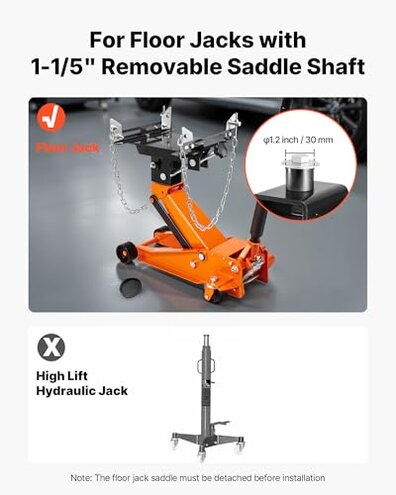 Bonnlo Universal 1100lbs Capacity Transmission Jack Adapter for Flooor Jack, Loading Gearbox Removal for Hydraulic Floor Jack Conversion for Cars, Trucks