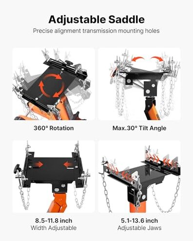 Bonnlo Universal 1100lbs Capacity Transmission Jack Adapter for Flooor Jack, Loading Gearbox Removal for Hydraulic Floor Jack Conversion for Cars, Trucks