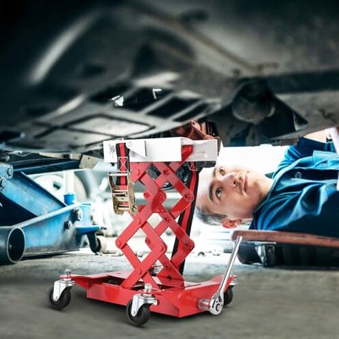 GarveeTech 450 LBS Auto Repair Lifting Jack - Heavy-Duty Transmission Jack for Easy Vehicle Maintenance and Transmission Replacement