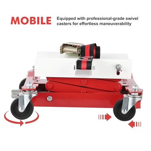 GarveeTech 450 LBS Auto Repair Lifting Jack - Heavy-Duty Transmission Jack for Easy Vehicle Maintenance and Transmission Replacement