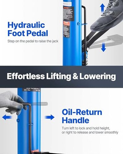 VEVOR Transmission Jack, 33"-67" High Lift, 1100 lbs Hydraulic Telescoping Transmission Jack, 2-Stage Transmission Stand 1/2 Ton Capacity with Foot Pedal, 360&deg; Swivel Wheel, Garage/Shop Lift Hoist