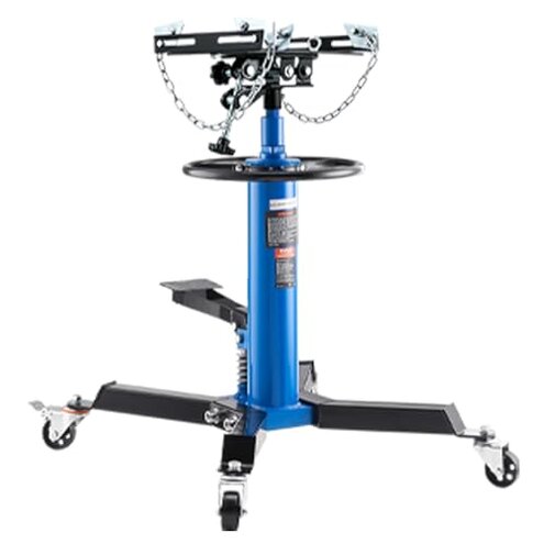 VEVOR Transmission Jack, 33"-67" High Lift, 1100 lbs Hydraulic Telescoping Transmission Jack, 2-Stage Transmission Stand 1/2 Ton Capacity with Foot Pedal, 360&deg; Swivel Wheel, Garage/Shop Lift Hoist