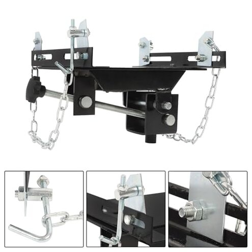 GXYWADY Transmission Floor Jack Adapter 1100 lbs/0.5 Ton Capacity Hydraulic Floor Jack Conversion Double Safety Chains for Passenger Cars Light-Duty Truck Transmissions