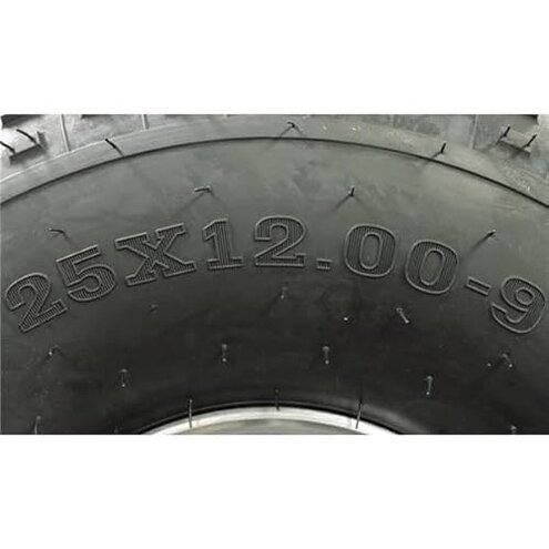 Ocelot 25x12x9 ATV/UTV Tire with Non-Directional Tread, Self-Cleaning Lug Design, Great Flotation - 25-Inch