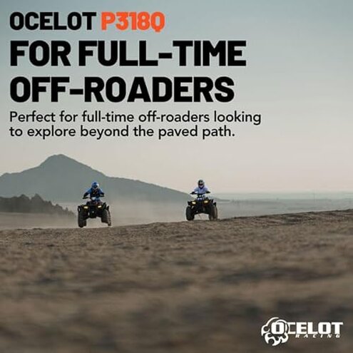 Ocelot 25x12x9 ATV/UTV Tire with Non-Directional Tread, Self-Cleaning Lug Design, Great Flotation - 25-Inch