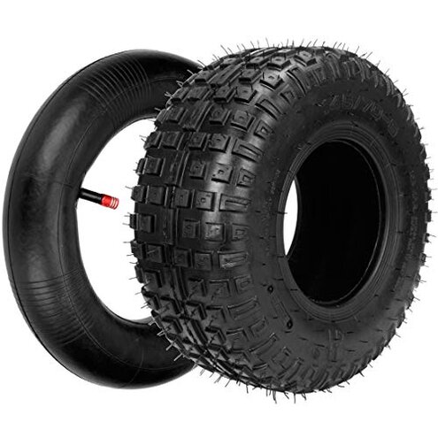 FVRITO 145/70-6 145 70x6 Tires with Inner Tube Straight Valve for 196CC 212CC Motovox MBX10 DB30 Baja Doodle Bug Mini Bike Quad Go-Kart Knobby Tires Sport 4 wheel ATV UTV Golf Cart Lawn Mower tractor
