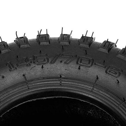 FVRITO 145/70-6 145 70x6 Tires with Inner Tube Straight Valve for 196CC 212CC Motovox MBX10 DB30 Baja Doodle Bug Mini Bike Quad Go-Kart Knobby Tires Sport 4 wheel ATV UTV Golf Cart Lawn Mower tractor