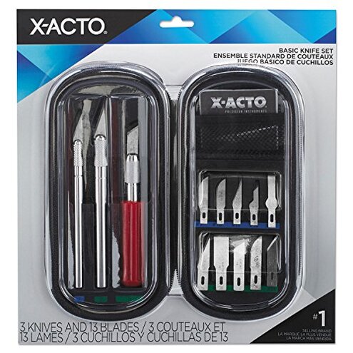 X-ACTO Compression Basic Knife Set, Includes 3 Knives, 13 Blades, Soft Carry Case, 17 Count - Crafting, Cutting Tools