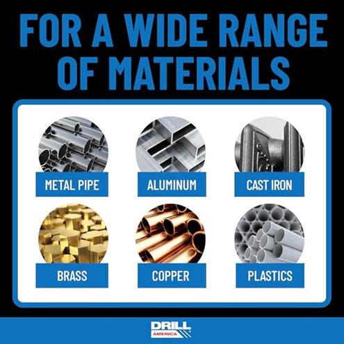 Drill America - DWTPT1/8-1SET 6 Piece NPT Pipe Tap, Carbon Steel, DWTPT Series Set, 1/8", 1/4", 3/8", 1/2", 3/4" and 1" in Wooden Case