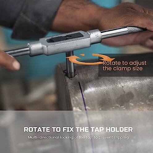 Anfrere 40pcs Metric Tap and Die Set, Metric Standard Rethreading Tool Kit, Coarse and Fine Threads for Cutting External and Internal Threads, Essential Repair Tool Kit with Thread Wrench