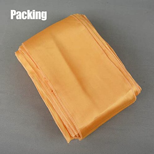 WENSINL Pack of 50 Wedding Satin Chair Sashes Gold Bows 7x108inch Ribbon Fabric Bands for Banquet Party Hotel Restaurant Ceremony Event Chairs Knots Ties Decorations - Gold, 50PCS