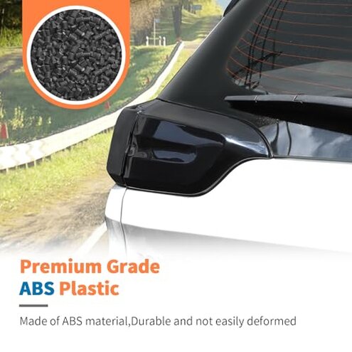 JeCar Smoked Tail Light Cover Trim Guards for 2014-2017 Jeep Cherokee 4pcs