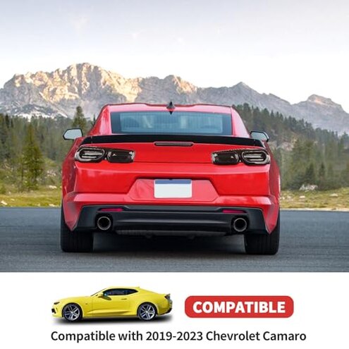 SQQP Tail Light Taillight Rear Light Kit 2Pcs Compatible with 2019-2025 Chevry Camaro(Smoked Black)