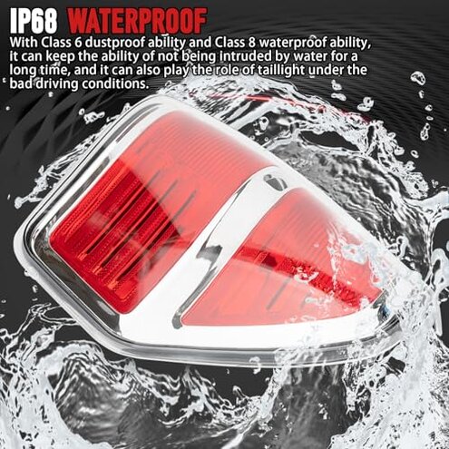 FOMIUZY Tail Lights Assembly Fit Ford F150 F-150 2009 2010 2011 2012 2013 2014 Rear Brake Back Up Cover Taillight Lens Left Driver Right Passenger Replaces BL3Z13404AB BL3Z13405AB(Bulb Included)