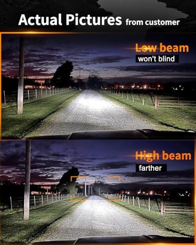 UNI-SHINE 2PCS 7-Inch LED Headlights - DOT Approved, Hi/Lo Beam, Compatible with Jeep Wrangler, Chevy, and Miata - Plug and Play