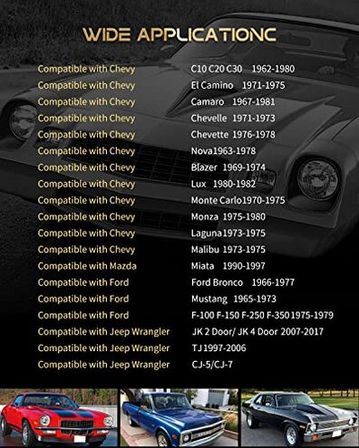 UNI-SHINE 2PCS 7-Inch LED Headlights - DOT Approved, Hi/Lo Beam, Compatible with Jeep Wrangler, Chevy, and Miata - Plug and Play