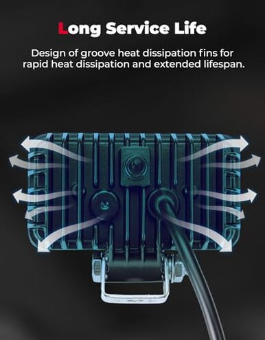 KEMIMOTO Upgraded Backup Light with Switch Compatible with Ranger XP 1000, 36W Reverse Light Rear LED Kit Compatible with 2018-2025 Polaris Ranger 1000 XP/Crew, 4.4&times;2.4 Inches