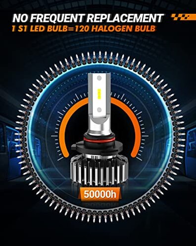 SEALIGHT 9005 Fog Lamps 32000LM High Power 8&times;Brighteness for ATVs & Powersports, 2025 Version 99% Compatibility, S1 Wireless 9005/HB3 IP67 10 Years Lifespan Plug and Play- Pack of 2
