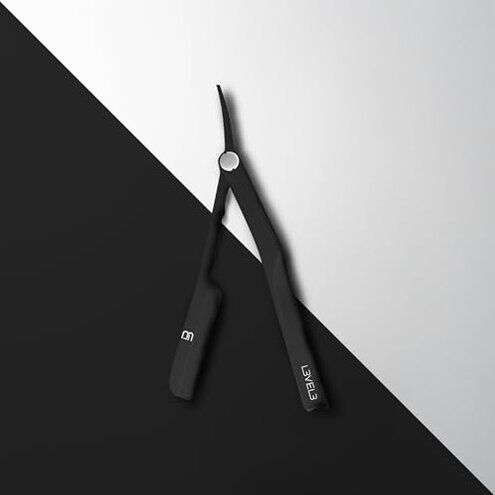 L3 Milly Razor - Fast and East to Assemble - Excellent Grip and Control - Straight Razor Holder- Level Three Razor Holder Black