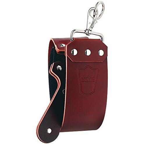 Parker Handmade Latigo Leather Strop for Straight Razor & Knife Sharpening – USA Made, Paddle Handle w/Brass Chicago Screws, Twin Canvas & Leather Straps (3″ × 27″) (RED)