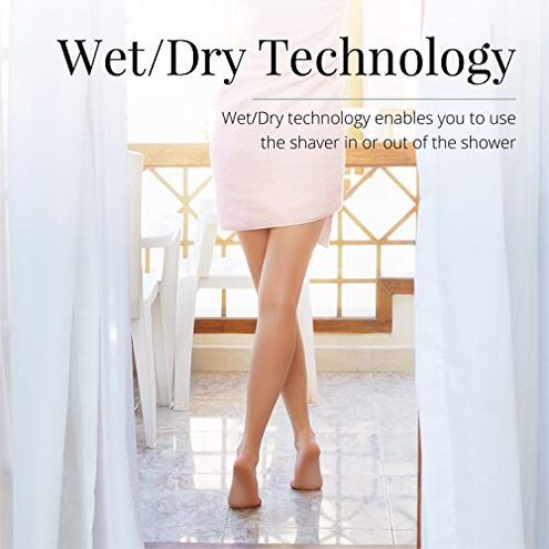 Remington Smooth & Silky Electric Shaver for Women, 4-Blade Smooth Glide Foil Shaver and Bikini Trimmer with Almond Oil Strip, Shave Wet or Dry