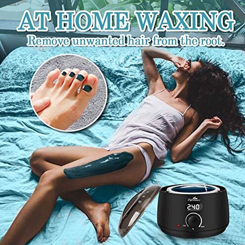 Lifestance Waxing Kit for Women & Men - Pink L3 Digital Warmer, Silicone Wax Pot Liner, Hair Removal Kit with 14.1oz Hard Wax Beads & Oil Spray, Professional for Home Brazilian Bikini Face Leg Body