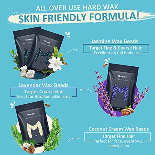 Maxpearl Digital Waxing Kit - Women Men Hard Wax Melt Warmer Kit for Hair Removal - Sensitive Skin, Eyebrows, Face, Underarms, Brazilian, Bikini, Legs