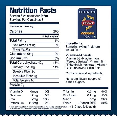 Barilla Cellentani Pasta, 160 oz. Bag - Non-GMO, Made with Durum Wheat Semolina - Kosher Certified