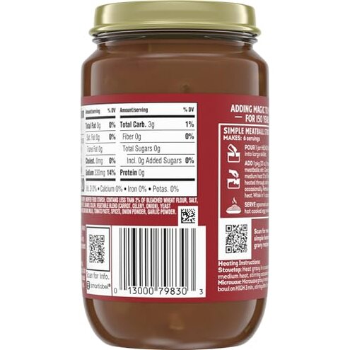 Homestyle Beef Gravy Value Size, 18 oz Jars (Pack of 4)