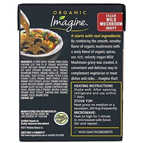 Imagine Organic Gravy, Vegan Wild Mushroom, 13.5 Oz (Pack of 12)
