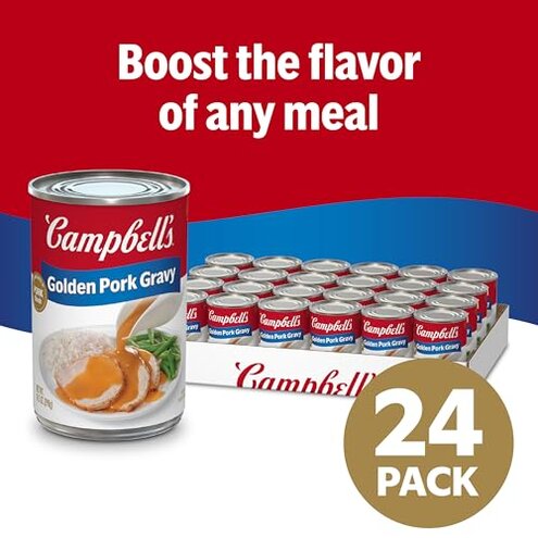 Campbell’s Golden Pork Gravy, 10.5 oz Can (24 Pack)