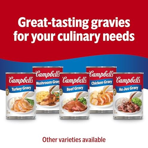 Campbell’s Golden Pork Gravy, 10.5 oz Can (24 Pack)