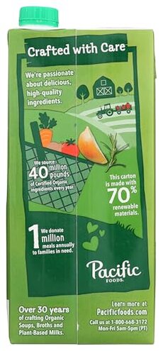 Pacific Foods Low Sodium Organic Free Range Chicken Broth, 32 oz Carton (Case of 12)