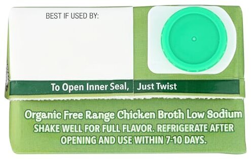 Pacific Foods Low Sodium Organic Free Range Chicken Broth, 32 oz Carton (Case of 12)