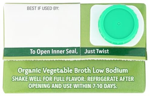 Pacific Foods Low Sodium Organic Vegetable Broth, 32 oz Carton (Case of 12)