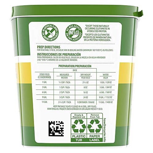 Knorr Professional Select Vegetable Base Bouillon, Vegetarian, Gluten Free, No added MSG, 1.82 Pound (Pack of 6)